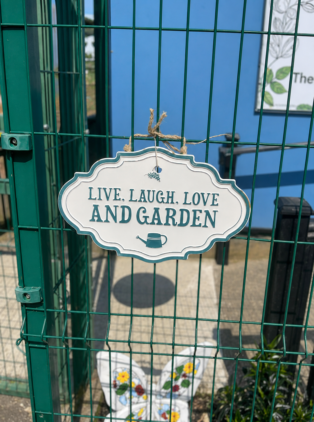 Leafair Community Garden entrance sign